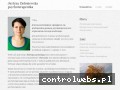 Screenshot strony zieleniewska.com