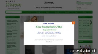 Poduszki sklep internetowy warszawskiej hurtowni Diuna.