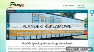 PARYS PAWEŁ RYPL WROCŁAW plandeka na samochód wrocław