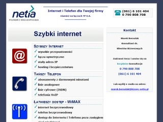 Netia Poznań i Wielkopolska - Internet i Telefon dla Twojej firmy