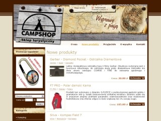 Campshop - sprzęt turystyczny, kompasy, noże, pontony