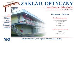 Optyk Waldemar Obrębski Zakład Optyczny Warszawa Ochota