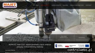 Majet - cięcie stali strumieniem wodnym