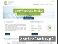 Screenshot strony www.cecinseo.org