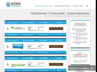 Sowafinansowa.pl – porównaj oferty chwilówek
