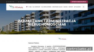 LIDAR Administrator wspólnoty mieszkaniowej Warszawa
