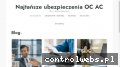 Screenshot strony najtanszeubezpieczeniaocac.pl