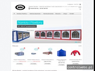 Namiot handlowy w sklepie MasterMarket