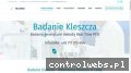 Screenshot strony zbadajkleszcza.pl