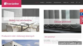 FRANC GARDINER Rolety na okno