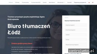 Biuro Tłumaczy Łódź - Agata Andrzejewska tłumacz przysięgły