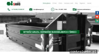 SAWO RECYKLING kontenerowy wywóz gruzu