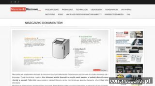 Niszczarkibiurowe.com - zastosowanie