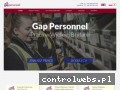 Screenshot strony www.gap-personnel.pl