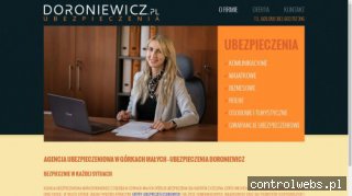 MARIA DORONIEWICZ ubezpieczenia