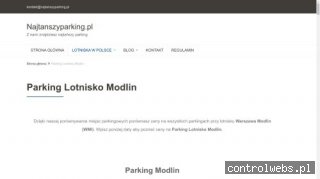 Parking przy lotnisku modlin