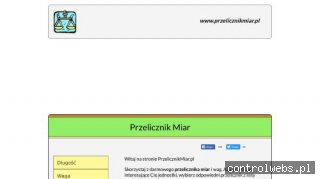 Przelicznik miar - przelicznikmiar.pl