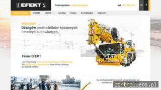 Efekt - podnośnik koszowy, zwyżka, dźwig