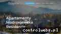 Screenshot strony apartamentymodrzejewska.com