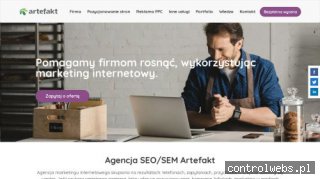 Pozycjonowanie stron Artefakt