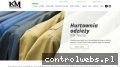Screenshot strony kmtextile.pl