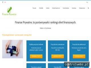 Finanse Prywatne - porównywarki i rankingi ofert finansowych