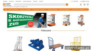 Wózki transportowe, wciągarki, maszyny do obróbki metalu