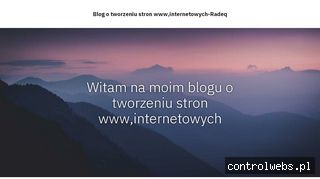 Tworzenie stron www,internetowych,tanie strony www-blog rd