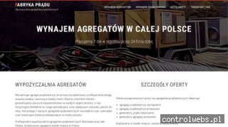 Wynajem agregatów w Warszawie - Fabryka Prądu