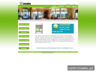 Roma - montaż żaluzji, rolet, moskitier i markiz