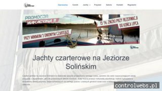 Jachty czarterowe na Jeziorze Solińskim.