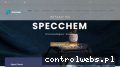 Screenshot strony www.specchem.eu