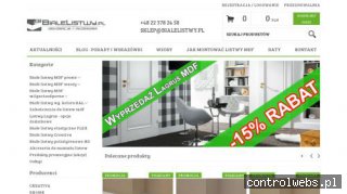 Listwy przypodłogowe białe z MDF sklep - bialelistwy.pl