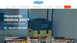 Osusz.pl - osuszanie po zalaniu, lokalizacja wycieków