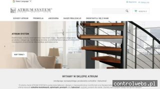 Sklep z eleganckimi schodami modułowymi Atrium