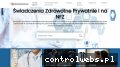 Screenshot strony swiadczeniazdrowotne.pl
