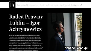 Kancelaria Adwokacka Igor Achrymowicz | Adwokat Lublin