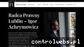 Screenshot strony achrymowiczkancelaria.pl