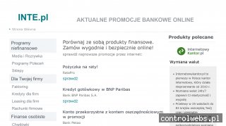 Inte.pl - najlepsze promocje bankowe przez internet
