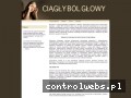 Screenshot strony www.ciagly-bol-glowy.com.pl