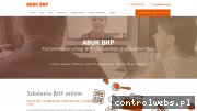 Screenshot strony www.abuk-bhp.pl