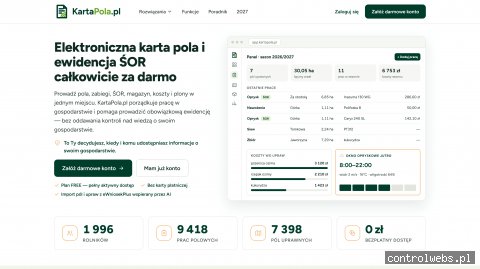 Aplikacja dla rolników - kartapola.pl