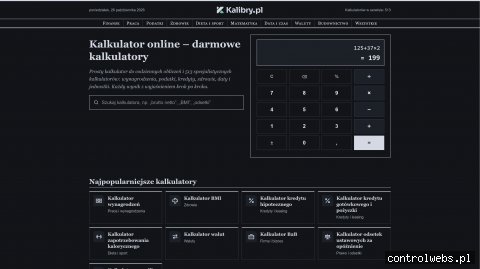 Kalibry.pl – darmowe kalkulatory online
