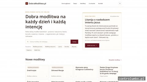 DobraModlitwa.pl – modlitwy katolickie i żywoty świętych
