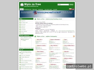 Wpis za free