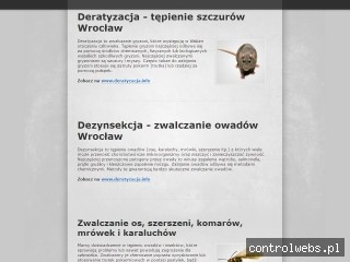 Deratyzacja i dezynsekcja Wrocław