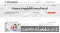 Screenshot strony tlumaczangielski.wroclaw.pl