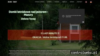 Domki letniskowe nad jeziorem. Mazury