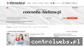 Screenshot strony concordia-bielizna.pl