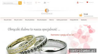 Eminence - obrączki ślubne i srebrne
